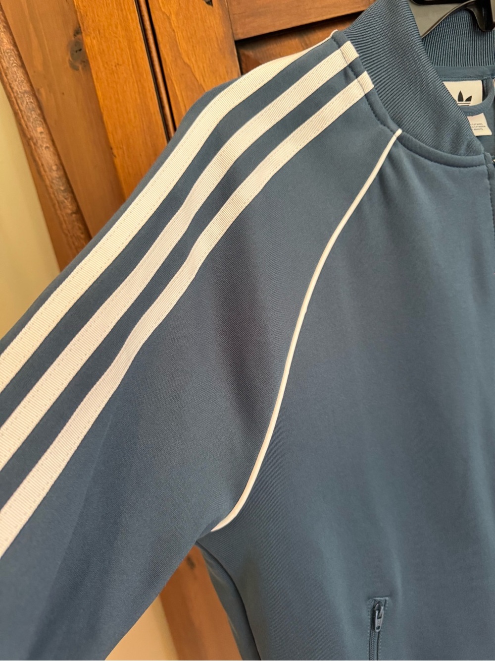 Adidas Original Medium Super Startt Dark Steel Track Jacket w/White Stripe NWT - Picture 3 of 14
